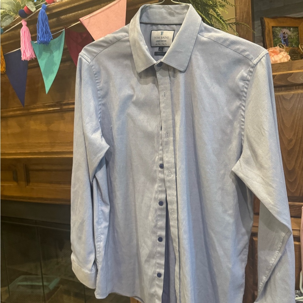 Men's Light Blue Casual Button Down Shirt